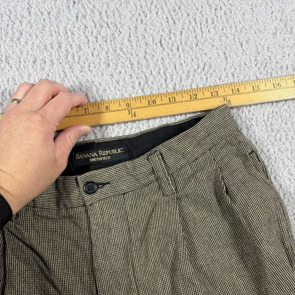 Banana Republic Smithfield Dress Pants Chino Houndstooth Mens 30R